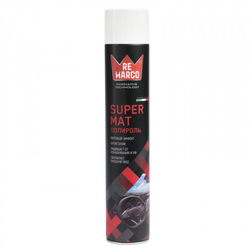 RE MARCO  Полироль-реставратор пластика матовый  SUPER MAT  750 мл (аэр.),  PINA COLADA