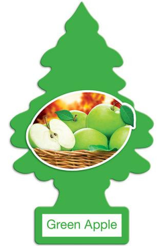 Ароматизатор "LITTLE TREES" бумажный, Ёлочка Green Apple, аромат Зелёное яблоко